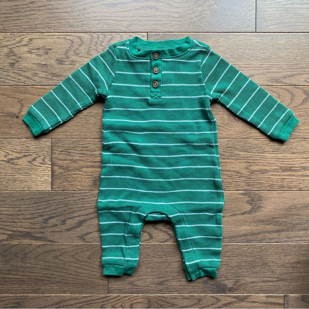 Old Navy Waffle Henley Onesie 3-6 Months